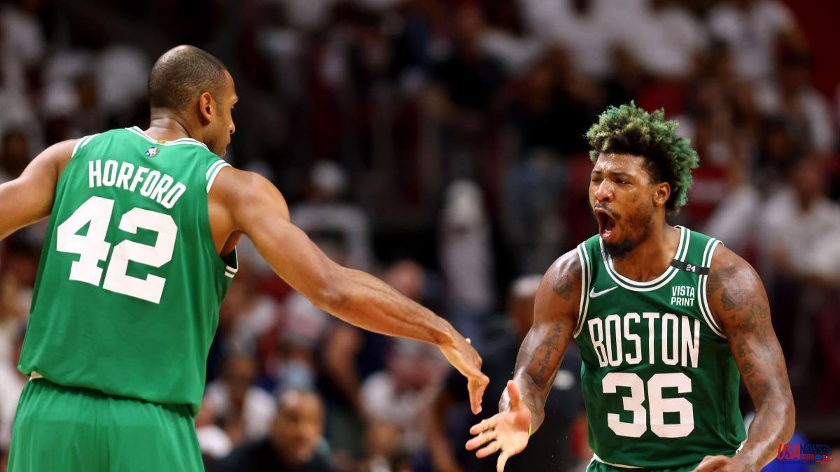The Celtics go over the Miami Heat and tie the final of the East