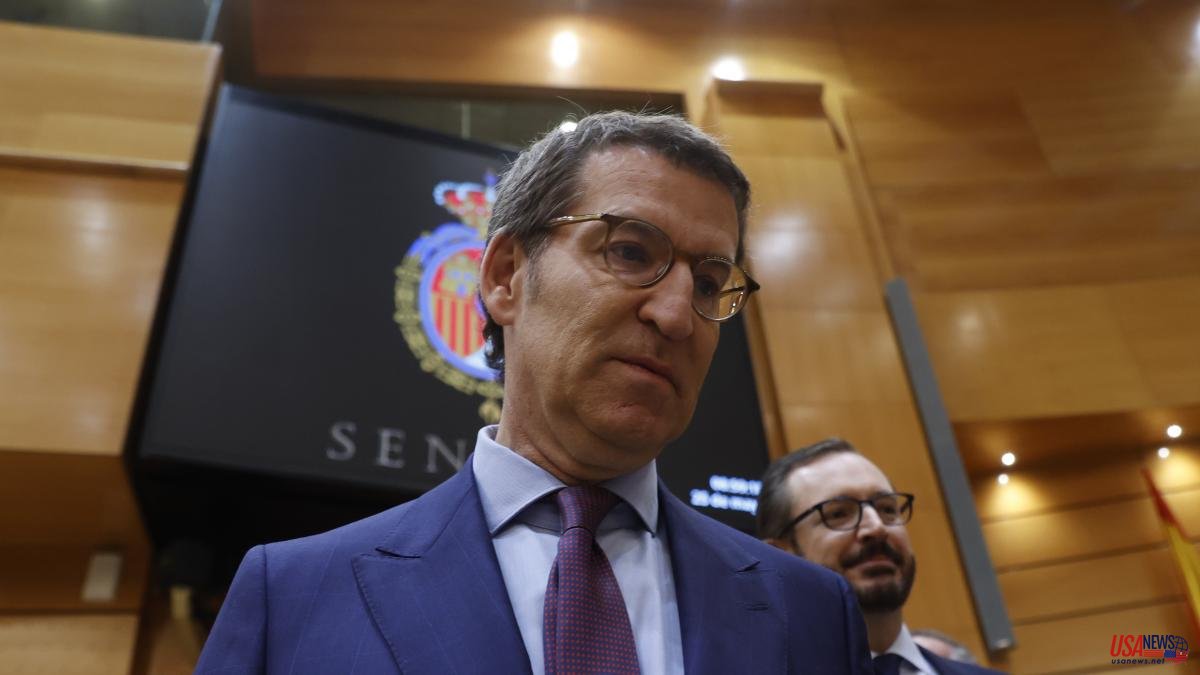 Feijóo is already waiting for Sánchez in the Senate after taking possession of his seat