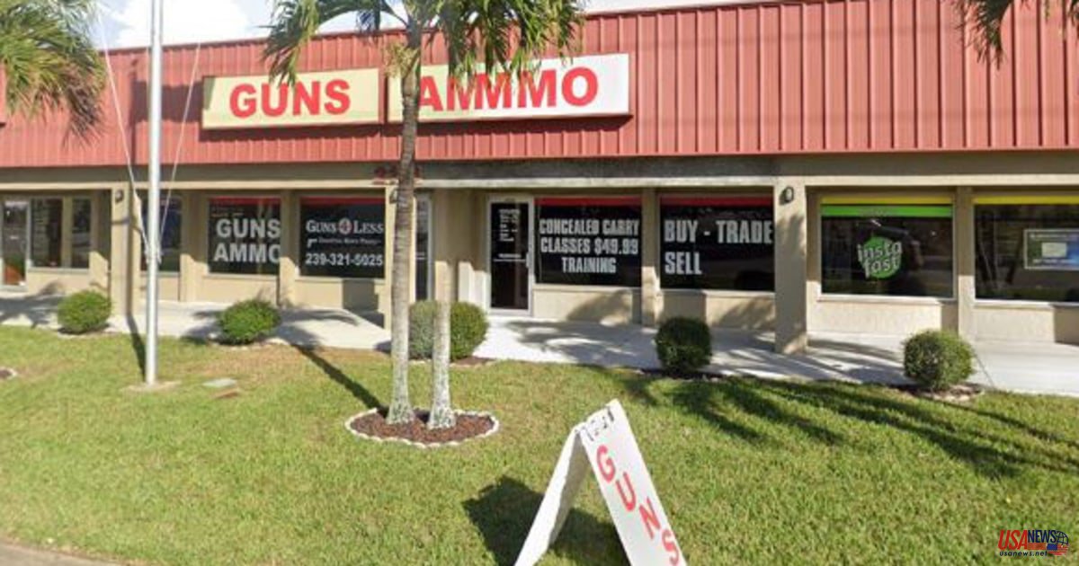 Two brothers, aged 14 and 11, are accused of stealing 22 firearms from a Florida gun shop.