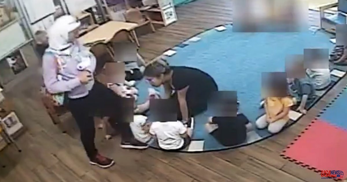 Police say 2 preschool teachers were charged with child cruelty, as seen on livestream
