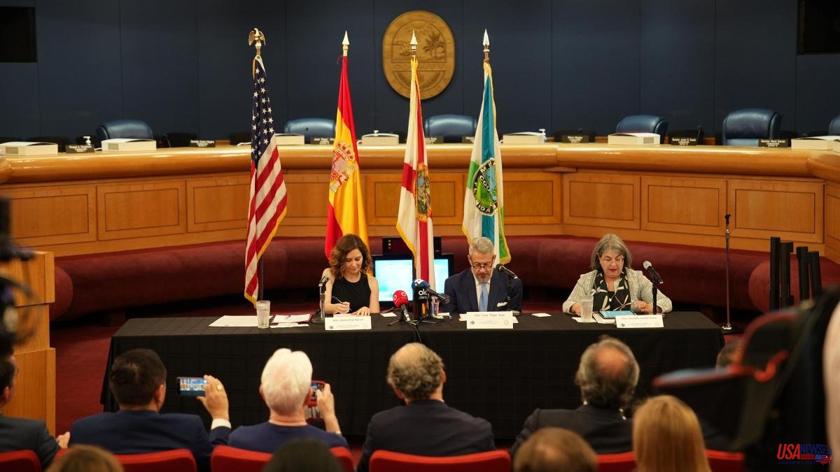 Ayuso advances an economic and cultural agreement between Madrid and Miami