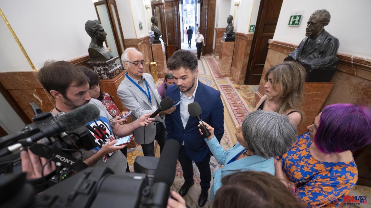 Rufián assures that no one pressured him to ask for forgiveness and ignores if he will suffer reprisals