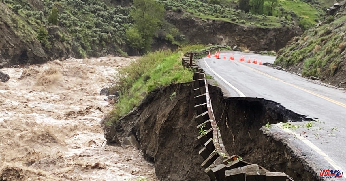 Yellowstone National Park was closed due to rockslides and hazardous flooding