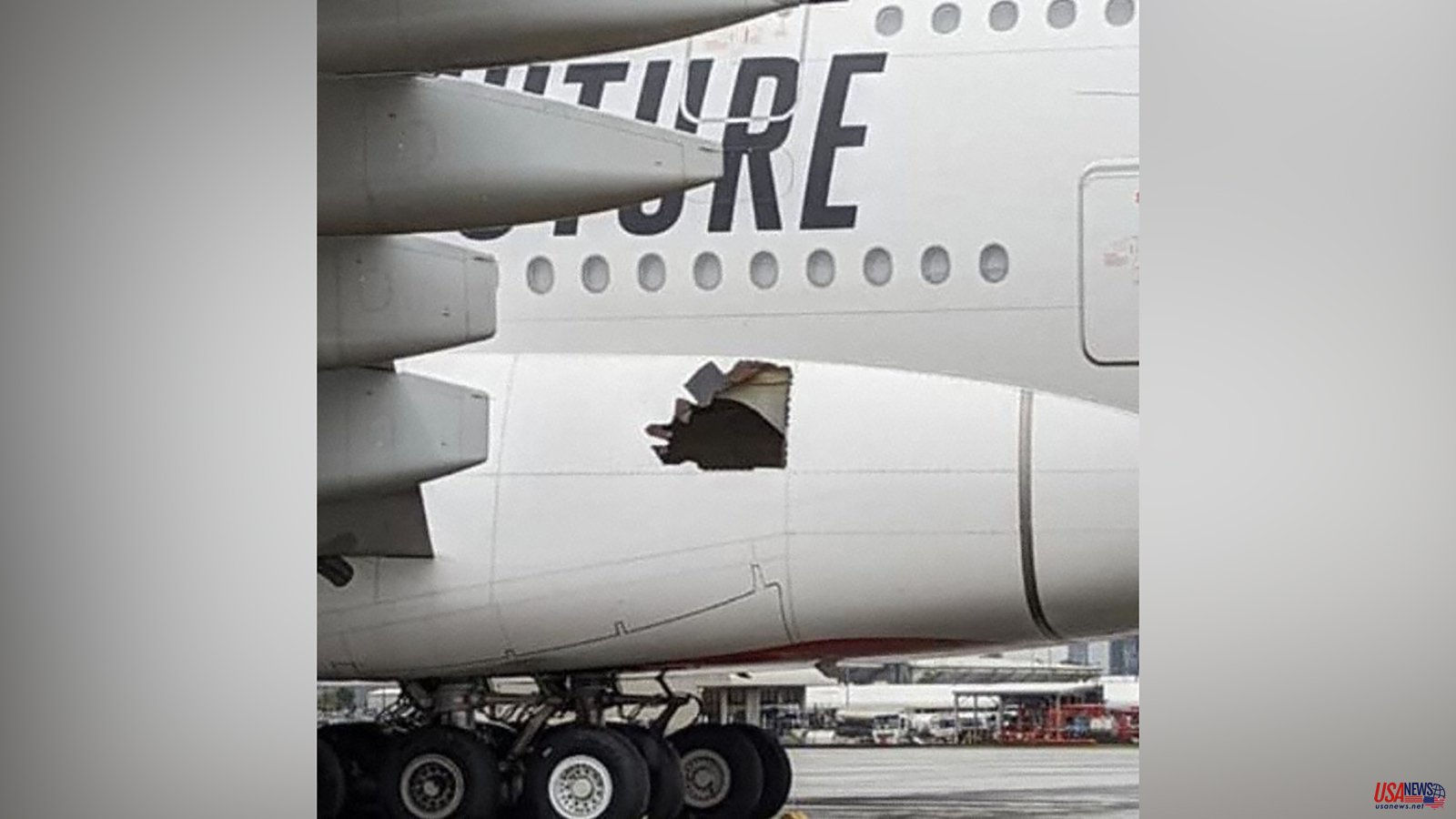 Airbus A380 flew 14 hours with hole in the side