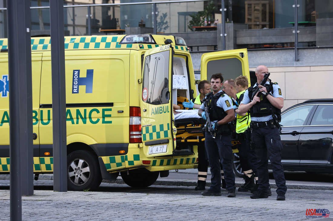 At a Copenhagen shopping center, a gunman shot 3 people and injured others.