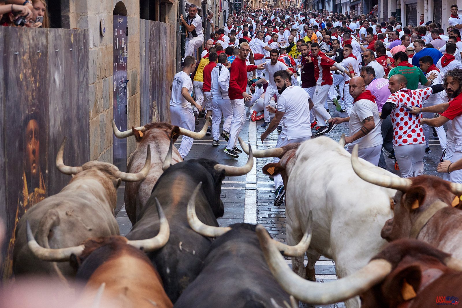 Six people are injured in controversial bull run that returns to Spain's Pamplona