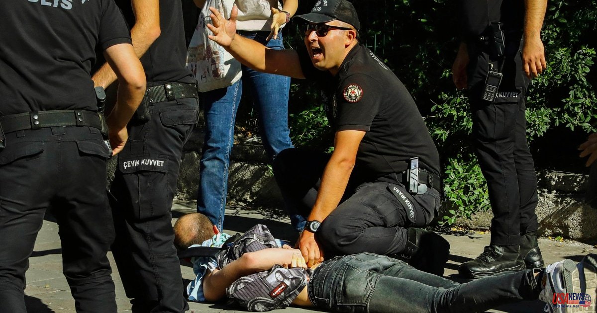 Turkish police arrest 30 people for demonstrating against the government's LGBTQ Pride march.