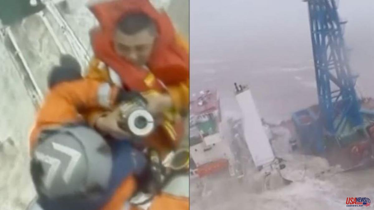 At least 27 missing after a crane ship sank in a typhoon in southern China