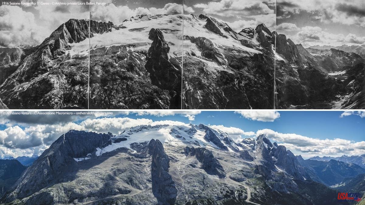 The Marmolada glacier has lost 30% of its ice in just 10 years and will disappear by 2050