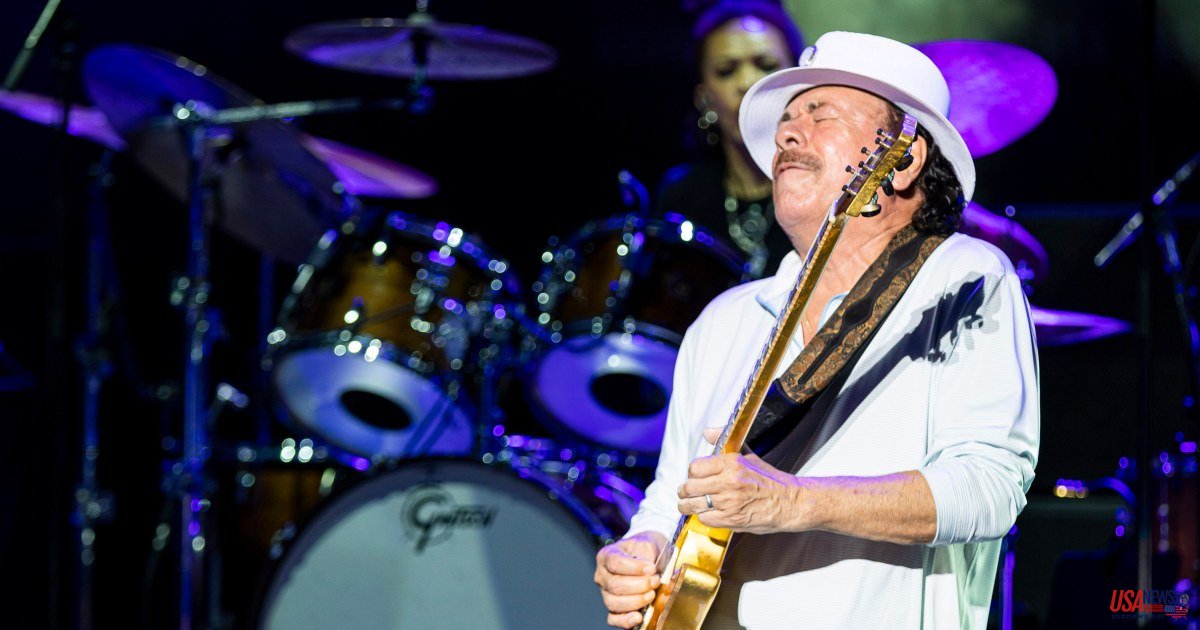 Carlos Santana's midconcert collapse was attributed to heat exhaustion and dehydration