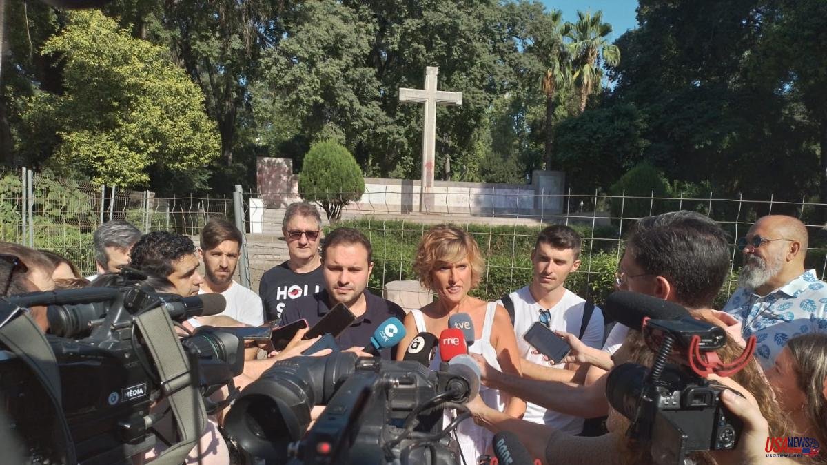 Accidental start of the works to remove the Francoist cross from Castelló