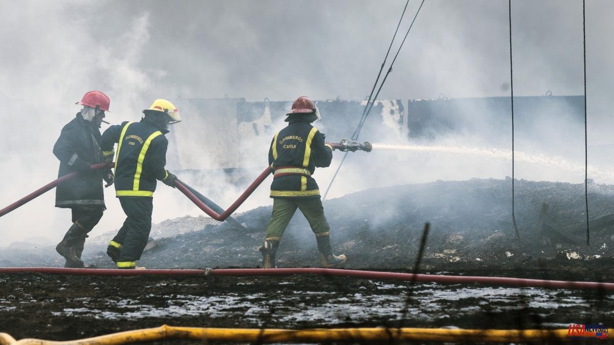 Controlled the serious industrial fire in Cuba, although the risks persist