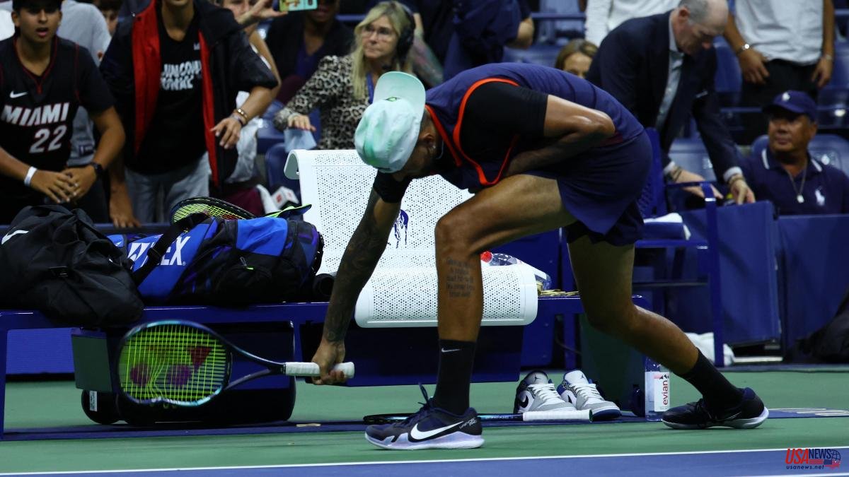 Kyrgios loses papers after being eliminated against Khachanov