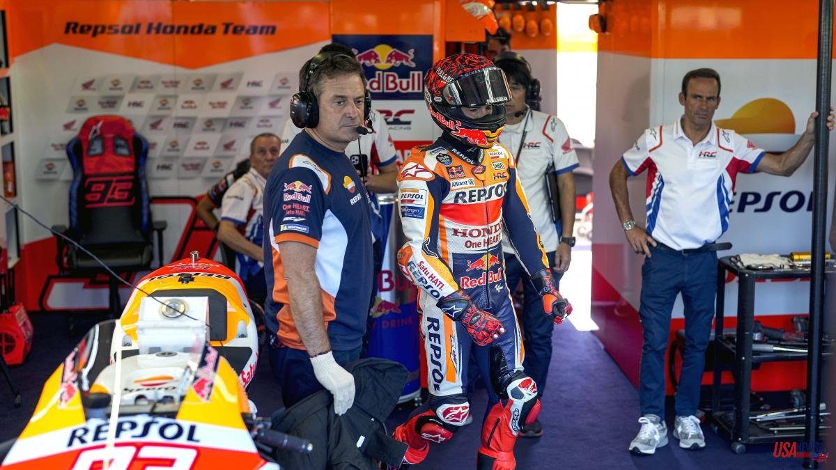 Marc Márquez is tested in Motorland before deciding if he runs in Aragón