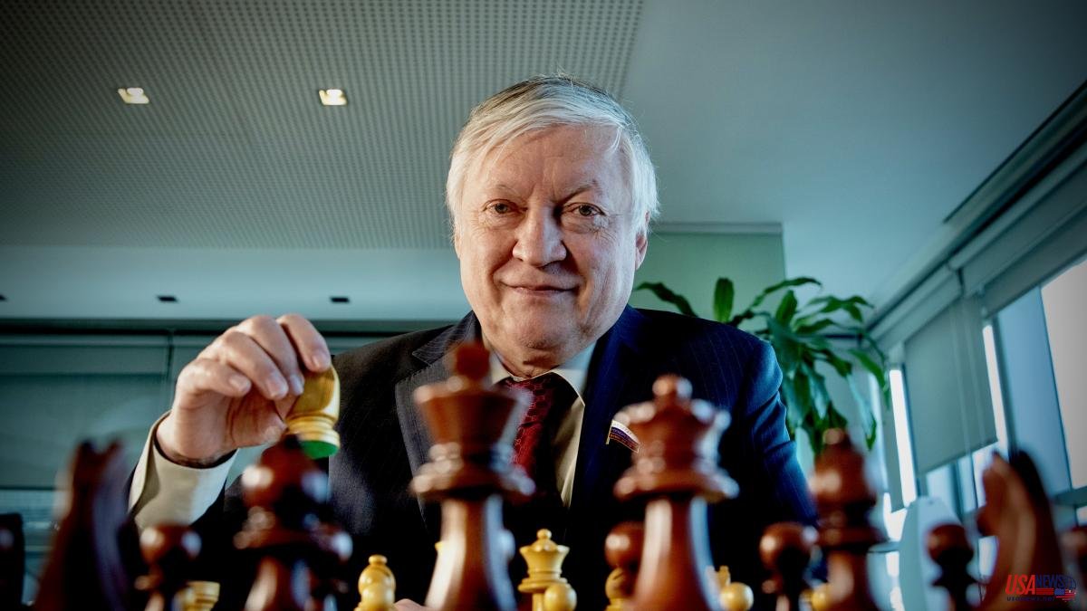Former world chess champion Anatoli Karpov in an induced coma