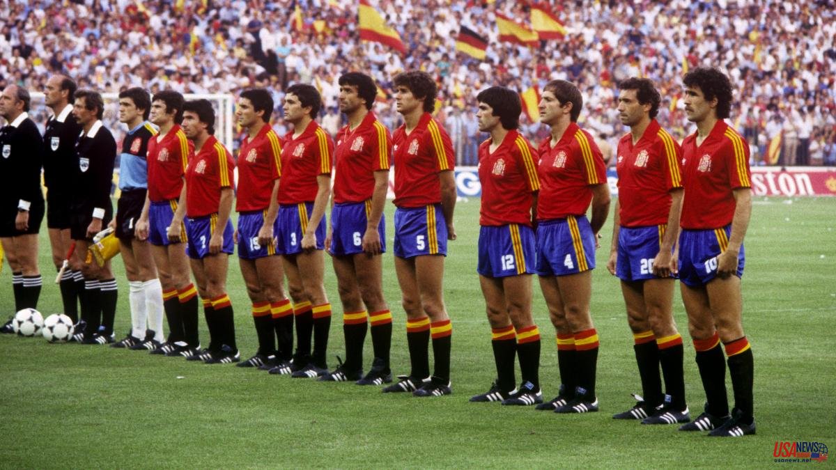 The evolution of the Spanish jersey throughout the World Cups