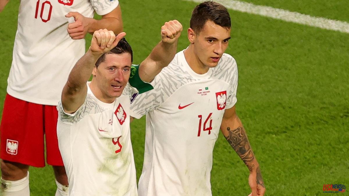 Lewandowski's tears after his first goal in a World Cup: "It's a dream come true"