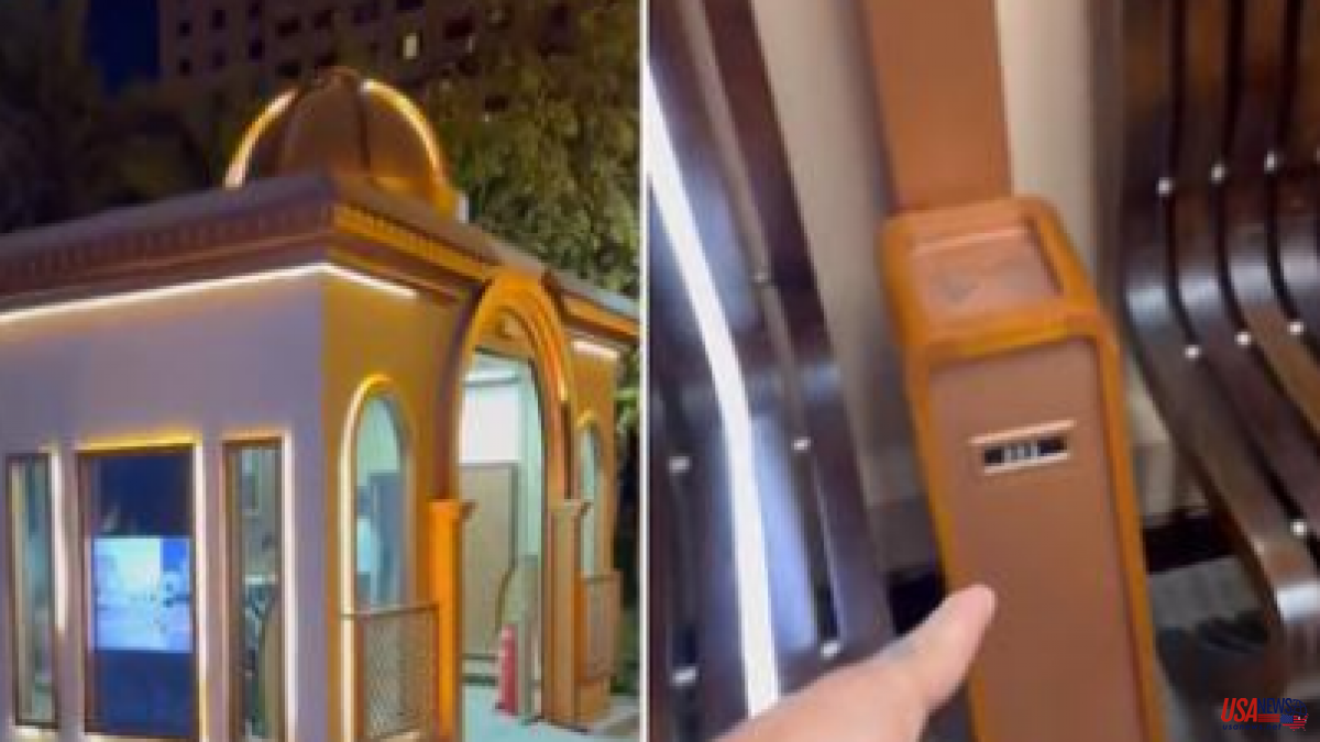 An amateur goes viral showing the comforts and luxuries of a bus stop in Qatar
