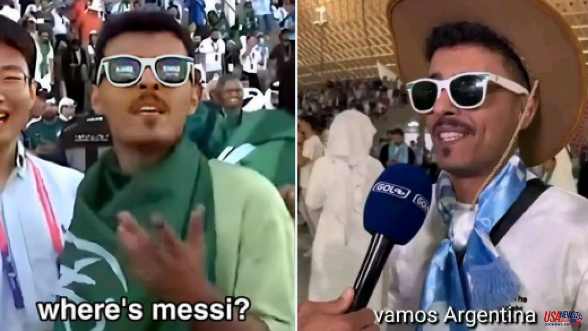 The 'turncoat' fan from Saudi Arabia who went viral for "Where is Messi?" now supports Argentina