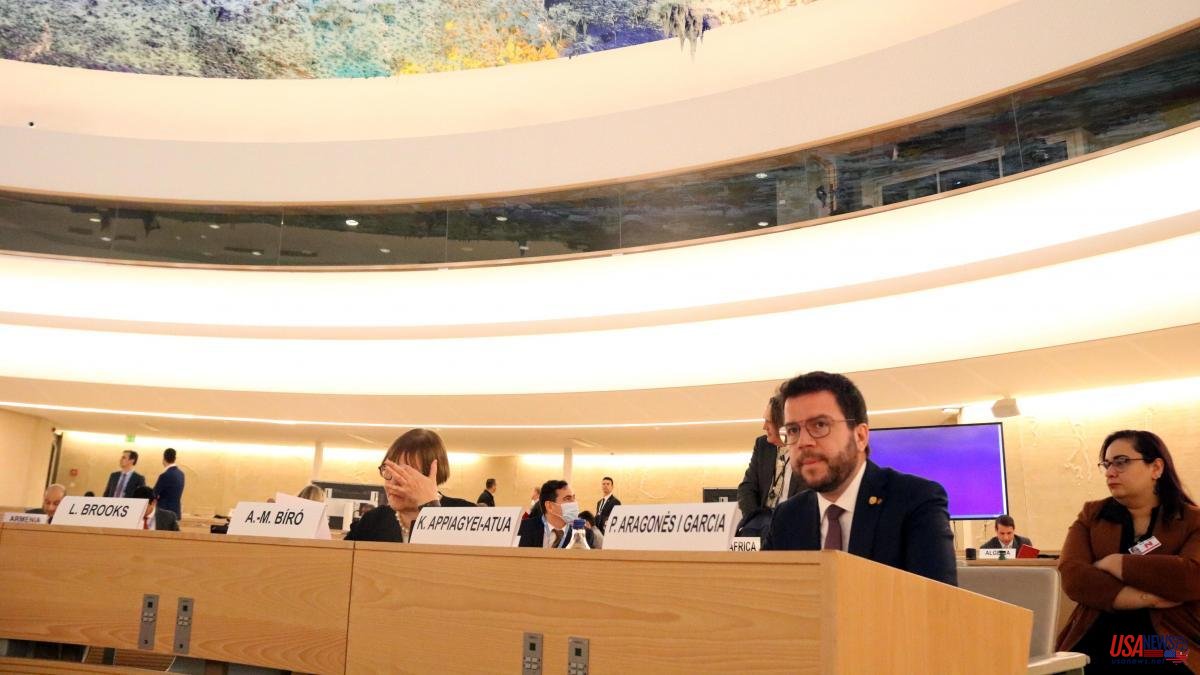 Aragonès affirms in a UN forum that Spain does not offer protection to the Catalan