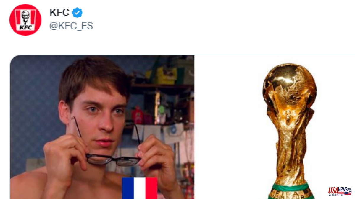 The viral trolling of the Twitter account of KFC Spain to France after losing the World Cup final