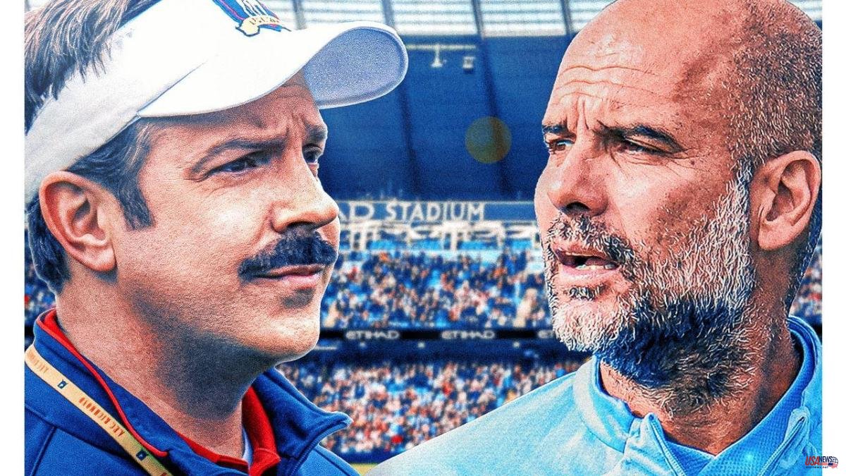 This is Pep Guardiola's luxury cameo in the series 'Ted Lasso'
