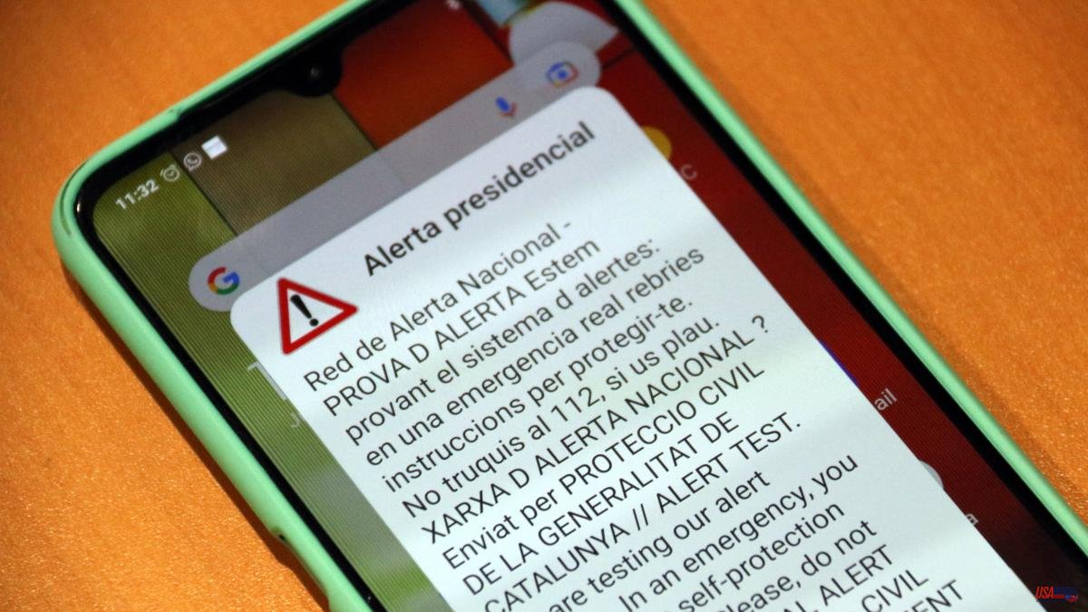Civil Protection will repeat the mobile alert test in Tarragona, Ebre and Penedès