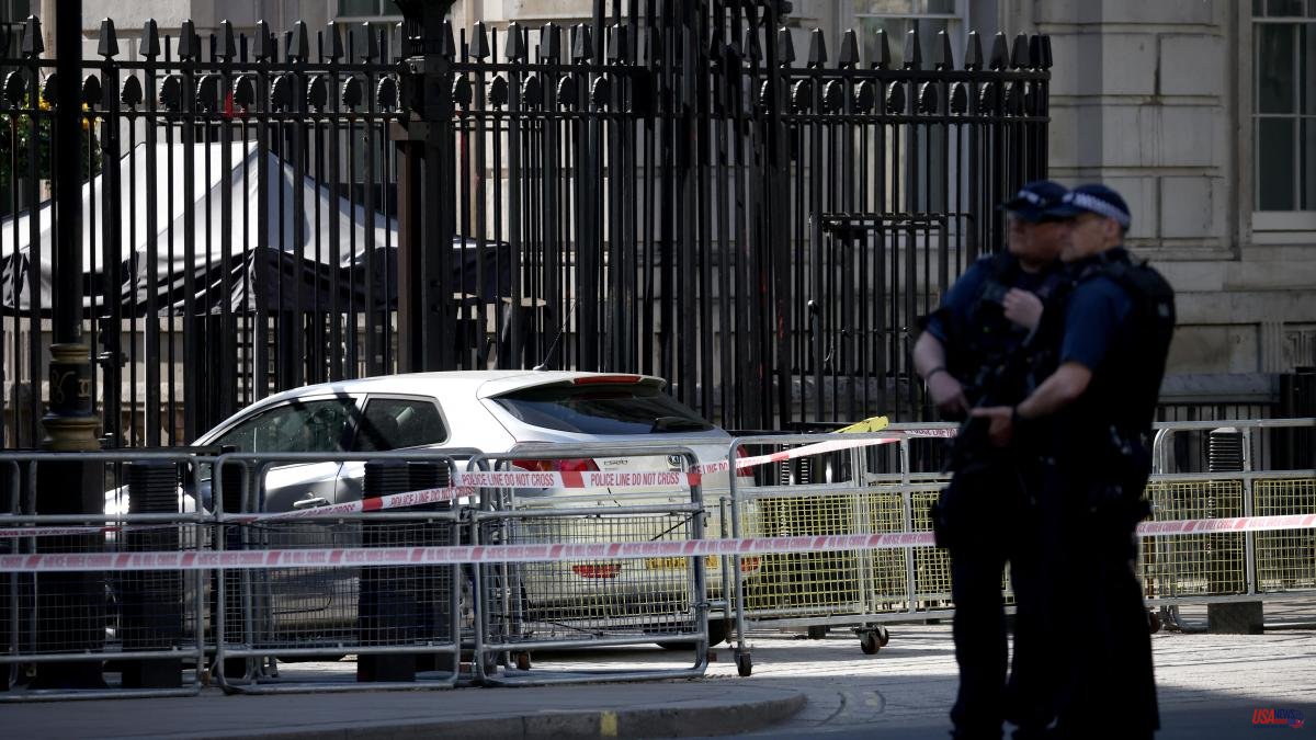Man arrested after crashing his car into Downing Street gate