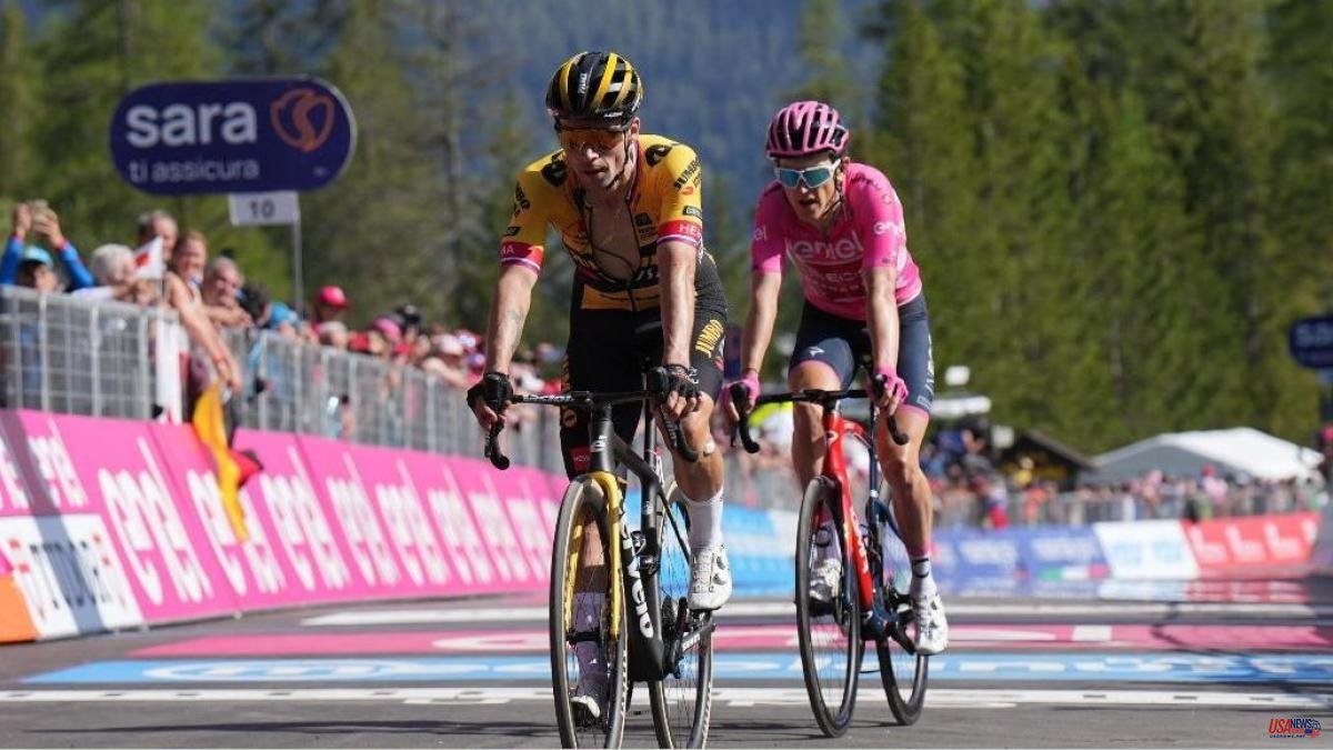 Roglic is already second and Almeida yields in the first battle of the Dolomites
