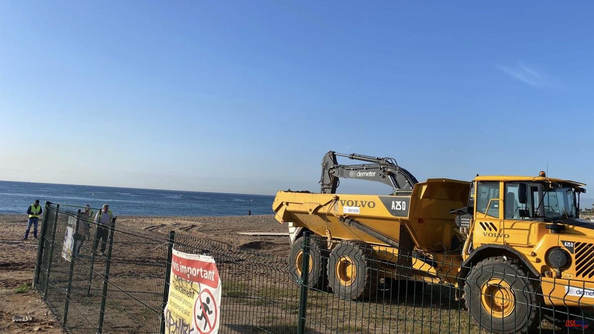 Work begins to decontaminate the Sant Adrià de Besòs beach