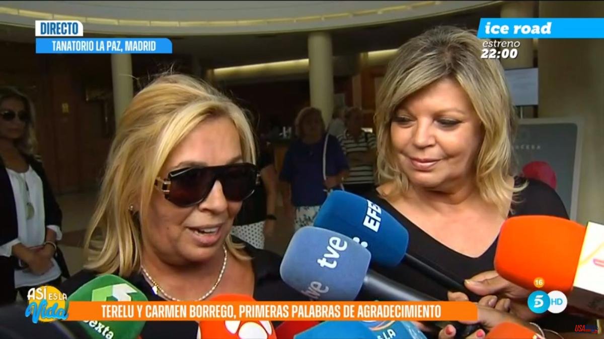 Terelu and Carmen Borrego's first words after the death of María Teresa Campos: "It has been a very difficult and long road"
