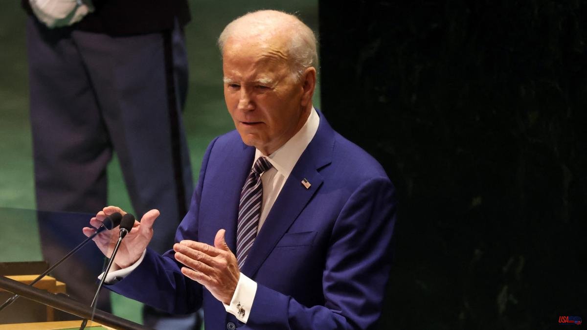 Biden warns at the UN of the consequences of Russian "dumbing down" of Ukraine