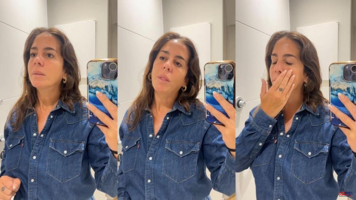 Anabel Pantoja shows the consequences of her bad night's rest: ''Look at the dark circles and bags''
