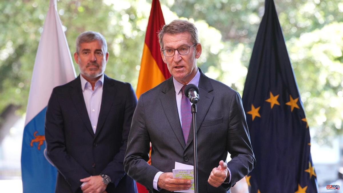 Feijóo once again offers his agreement to the PSOE so as not to have to give in to "blackmail" from Puigdemont