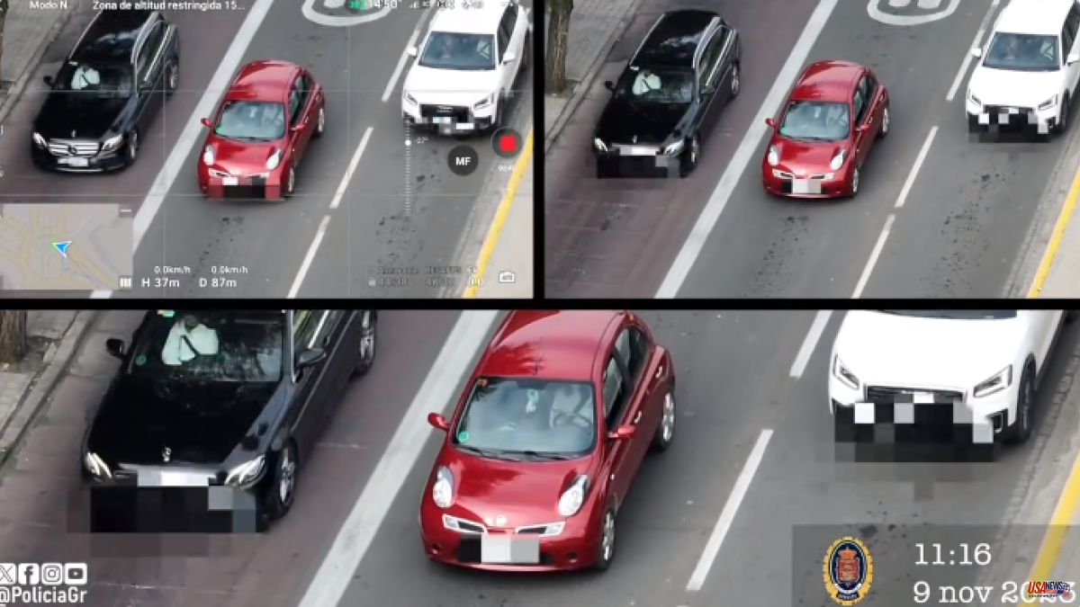 Can a traffic drone fine several drivers at the same time without them knowing?