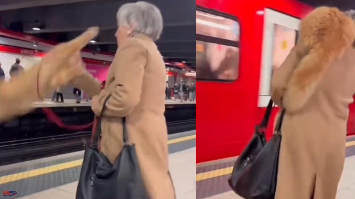People are amazed by an old woman who "puts on her cat" to enter the subway