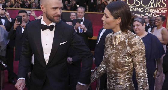 On the Oscars red carpet, Justin Timberlake is definitely having the most fun