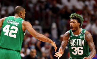 The Celtics go over the Miami Heat and tie the final of the East
