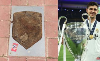 The plate of Courtois of the Wanda Metropolitano is torn off and the goalkeeper responds