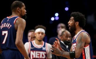Kyrie Irving exercises his one-year option for 37 million and stays with the Nets