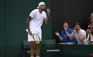 Kyrgios acknowledges spitting in the direction of the Wimbledon stands