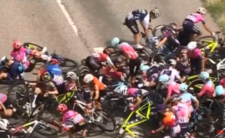 Massive accident in the fifth stage of the women's Tour de France
