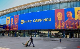 Spotify already shines on the Camp Nou façade