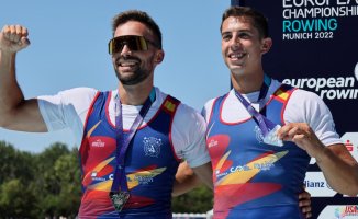 Aleix Garcia and Rodrigo Conde, silver in the European Rowing Championships in Munich