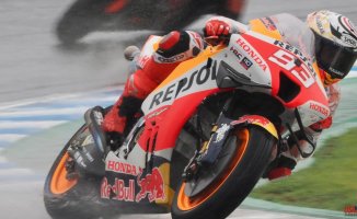 Marc Márquez achieves the 'pole' in Motegi, in the wet, three years later
