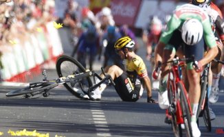 Primoz Roglic, forced to leave La Vuelta after his hard crash