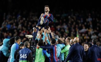 The best images of Piqué's goodbye at the Camp Nou