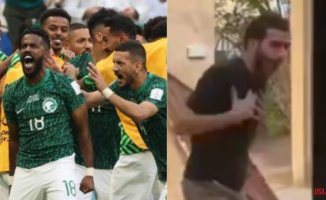 Flying kicks and a ripped off gate: Saudi Arabian fans' crazy viral celebration