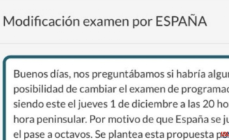 The viral response of a teacher to a student who asks him to postpone an exam to watch Spain play