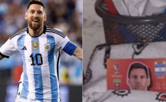 They give him a valued Messi sticker and it goes viral for how he takes care of it before the games